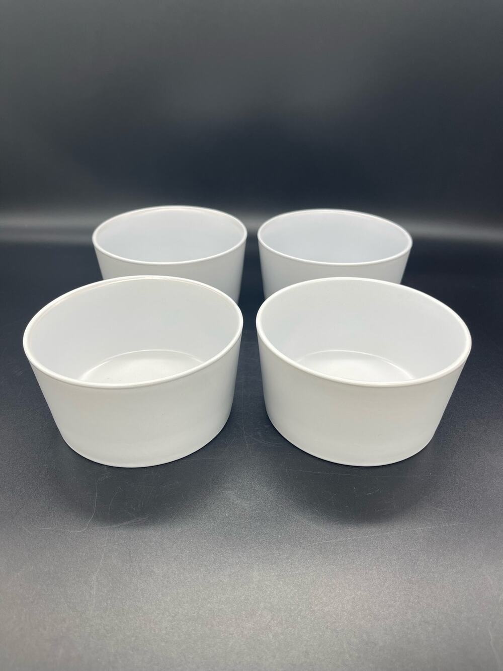 Elama Luxmatte Light Gray Set of 4 Fruit / Dessert Bowls 4 5/8"